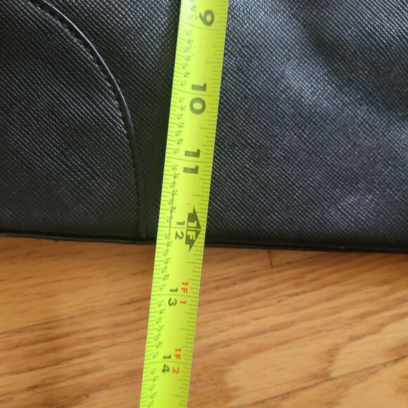 Michael Kors Saffiano Leather Tote Bag With Dual Handles & Silver Hardware - Bla - Picture 12 of 15